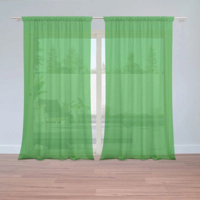 Záclony Irská zelená: 2 ks - 150x250 cm - Sablio – Hledejceny.cz