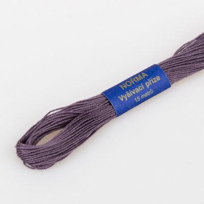 Niťárna Vyšívací příze NORMA / BAVLNKA 3662 macešková fialová, jednobarevná, 1,5g/15m