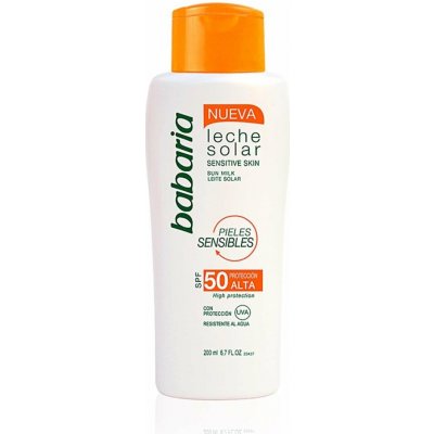 Babaria Sun Sensitive opalovací mléko pro citlivou pokožku SPF50+ 200 ml