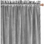 Závěs na pásce VELUR Zatemňuje obývací pokoj Ložnice ŠEDÁ 140x250 – Hledejceny.cz
