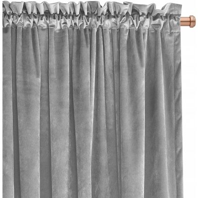 Závěs na pásce VELUR Zatemňuje obývací pokoj Ložnice ŠEDÁ 140x250 – Hledejceny.cz