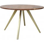 Light & Living Mimoso Kulatý jídelní stůl s dřevěnou deskou z akáciového dřeva – Zboží Dáma