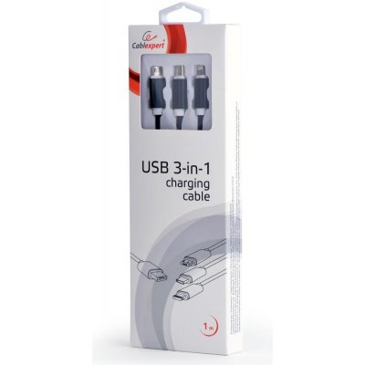 Gembird CC-USB2-AM31-1M USB 3-in-1, 1m, černý – Zbozi.Blesk.cz