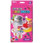 Amos Barvy na sklo sada 6 barev 10,5 ml + 6 sklíček JEDNOROŽEC 6411 – Zboží Mobilmania