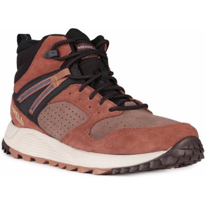 Merrell kotníkové Wildwood Sneaker Mid WP hnědé – Zboží Dáma