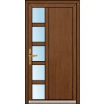 OknaDvereNaMiru.cz Vchodové plastové dveře SLOUPKOVÉ Brita zlatý dub 90 x 200 cm – Zboží Mobilmania