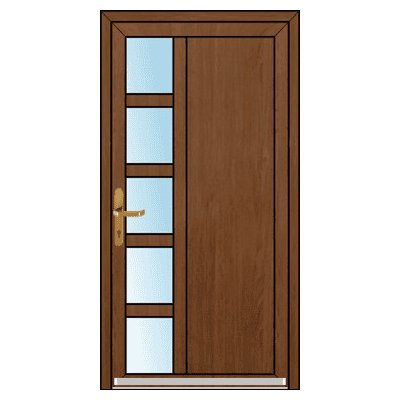 OknaDvereNaMiru.cz Vchodové plastové dveře SLOUPKOVÉ Brita zlatý dub 90 x 200 cm – Zboží Mobilmania