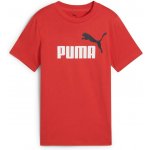 PUMA ESS 2 COLOR NO 1 LOGO TEE B DĚTSKÉ BAVLNĚNÉ TRIKO ČERVENÉ ORANŽOVÁ – Zboží Dáma