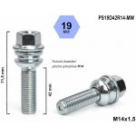 Kolový šroub M14x1,5x42 koule R14 pohyblivá, klíč 19, PS19D42R14-MW ; výška 71,5
