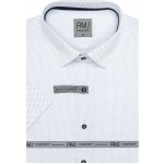 AMJ pánská košile bavlněná krátký rukáv regular fit s drobnými puntíky bílá VKBR1229 – Sleviste.cz