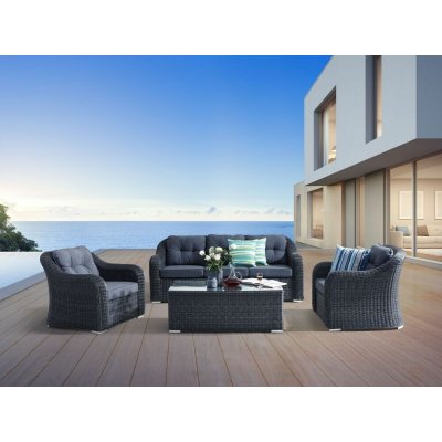 Rojaplast RICHMOND ratanová souprava antracit – Zboží Mobilmania