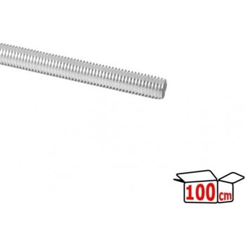 Závitová ocelová tyč M16, délka 100 cm, galvanicky pozinkováno, pro zábradlí, schodiště a brány