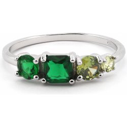 Rafity Stříbrný prsten se smaragdem a citrínem R0122 0904