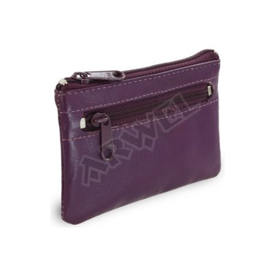 Klíčenka Kožená dvouzipová Arwel 619 0370 ve fialové barvě – Zboží Dáma