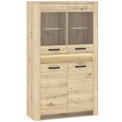 Mebelbos MSBP-111-WIT_NIS_2D2W-139-01 Moris prosklená s LED osvětlením – Hledejceny.cz