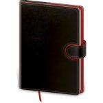 Helma 365 Tečkovaný zápisník Flip L A5 černo červený (čtverečkovaný) – Zboží Mobilmania
