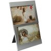 Klasický fotorámeček Balvi Fotorámeček Dijon 23359, plast, 10×15cm (2×), stříbrný