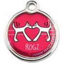 Rogz TAGZ kovová známka Red Heart 20 mm