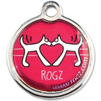 Rogz TAGZ kovová známka Red Heart 20 mm