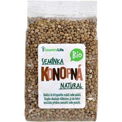 Country Life Konopné semienka nelúpané BIO 250 g – Sleviste.cz