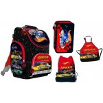Zvýhodněný školní set Hot Wheels 4v1 – Ergonomická aktovka, penál, sáček a zástěra – Zbozi.Blesk.cz