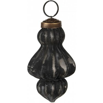 Clayre & Eef Granitová antik skleněná vánoční ozdoba stromek Noirre Ø 5*8 cm – Hledejceny.cz