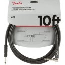  FENDER Professional Series Instrument Cable Straight-Angle 10 Black