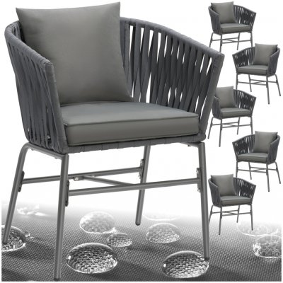tectake 405833 sada židlí valeiras 60x61x77cm sada 6 kusů – Hledejceny.cz