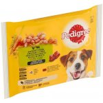 Pedigree Adult kuřecí & zelenina a hovězí & zelenina 4 x 100 g – Hledejceny.cz