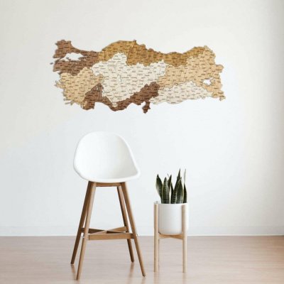 Turecko dřevěná mapa 150 x 64,5 cm – Sleviste.cz
