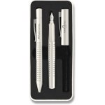 Faber Castell Grip Edition 2010 sada plnicí a kuličkové pero bílá – Zboží Dáma