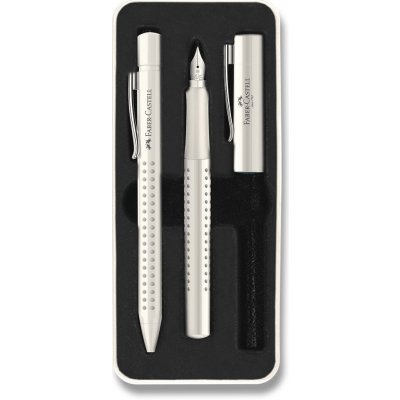 Faber Castell Grip Edition 2010 sada plnicí a kuličkové pero bílá – Zboží Dáma