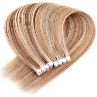 Vlasové PU pásky MINI tape in na prodlužování vlasů 30cm 27/613 tmavá blond / nejsvětlejší blond – Zboží Mobilmania