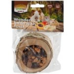 Nature Land Miska Nibble plněná ovocem dřevěná 120 g – Zboží Dáma
