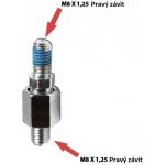 Redukce na zrcátka na motorku, chrom, M8 pravý => M8 pravý | Zboží Auto