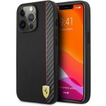 Pouzdro Ferrari Smooth and Carbon Effect iPhone 13 Pro černé – Zboží Mobilmania