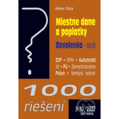 1000 riešení č. 9-10 / 2022 - Miestne dane a poplatky - Poradca s.r.o.