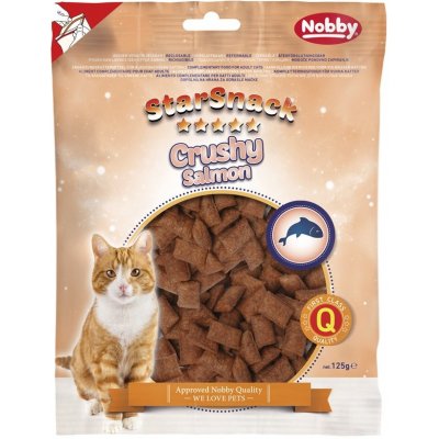 Nobby StarSnack Cat Crushy Salmon křupavé polštářky s lososem 125 g