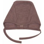 Dětská zavazovací merino čepice s provázkem pro miminko Smallstuff hnědá rose brown – Zboží Mobilmania