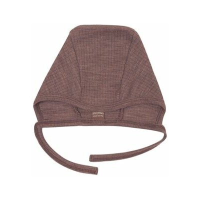 Dětská zavazovací merino čepice s provázkem pro miminko Smallstuff hnědá rose brown – Zboží Mobilmania