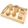 Montessori smyslová pomůcka Montessori Moyo Tělesa 3D - cvičení