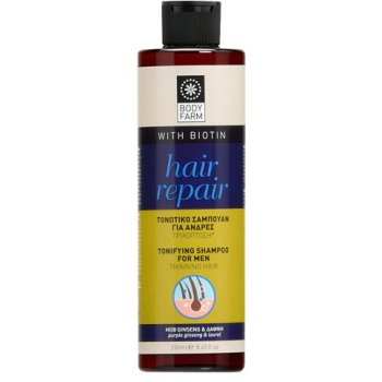 Bodyfarm Hair Repair zklidňující šampon pro řídnoucí vlasy Purple Ginseng and Laurel 250 ml