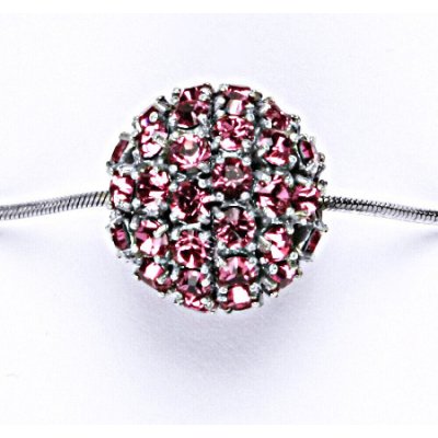 Čištín Koule se Swarovski krystalem celo stříbrná 16.5 mm rose přívěsek 36940607 Stříbrný P 1338