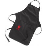 Weber Grilovací zástěra černá s červeným kotlovým grilem – Zboží Mobilmania