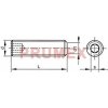 Šrouby se šestihrannou hlavou Šroub stavěcí plochý - inbus DIN 913 M5x12