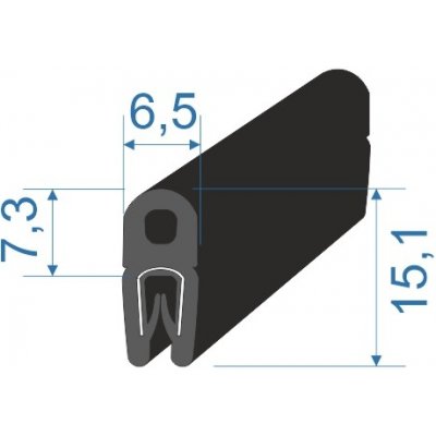 00547011 U-PIRELI s kovovou výztuží s horním těsněním, 78°Sh, U-PVC, bříško-EPDM | Zboží Auto