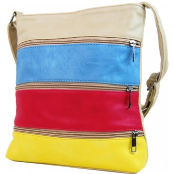 Sun-bags malá crossbody s pruhy H0439 béžová