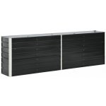 VidaXL Vyvýšený záhon pozinkovaná ocel 240 x 40 x 77 cm antracitový – Sleviste.cz