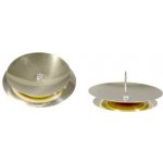 Svícen stolní hladký zlatý d5/4cm - VÝPRODEJ – Sleviste.cz