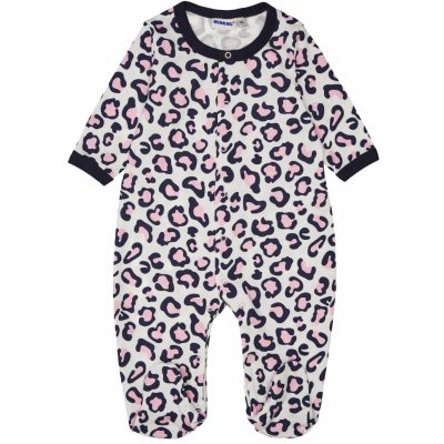Winkiki Kids Wear Dívčí dupačky Leopard mléčně bílá – Zboží Dáma